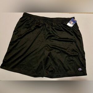 NWT Men's 3X 3XB Champion Polyester Mesh Shorts 10" Black NEW slinky